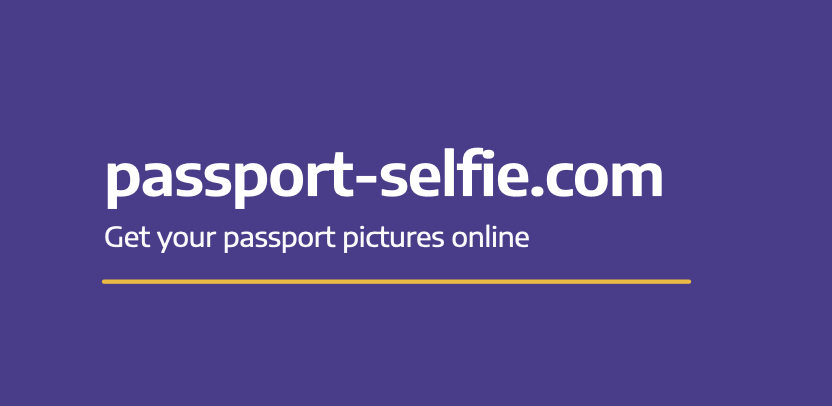 Passport Selfie logo with the message Get your passport pictures online